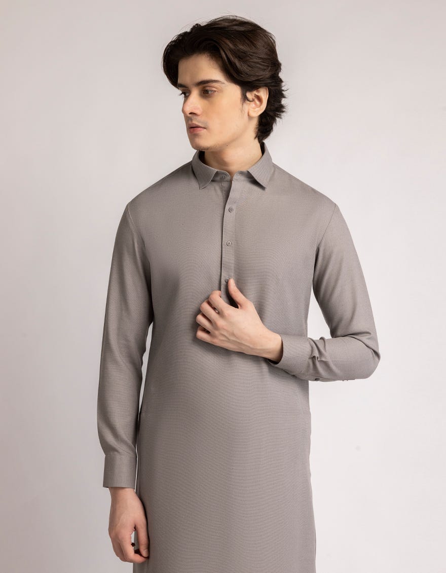 GREY CASUAL KAMEEZ SHALWAR