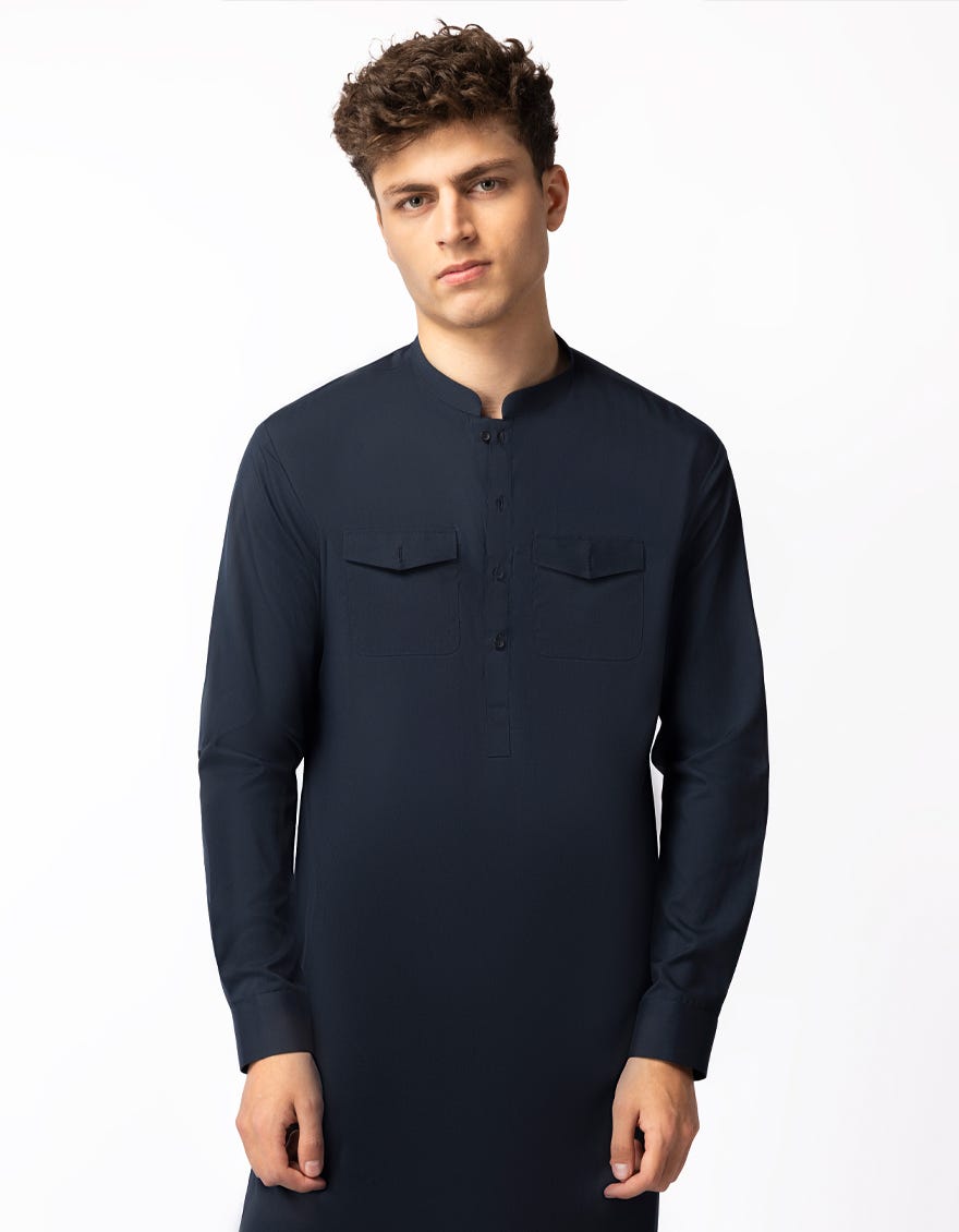 NAVY BLUE CASUAL KURTA TROUSERS