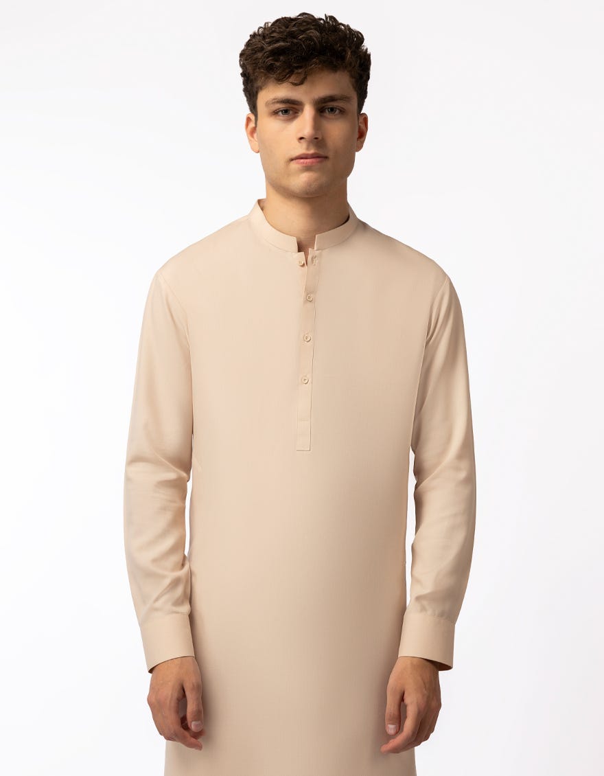 PEACH CASUAL KAMEEZ SHALWAR