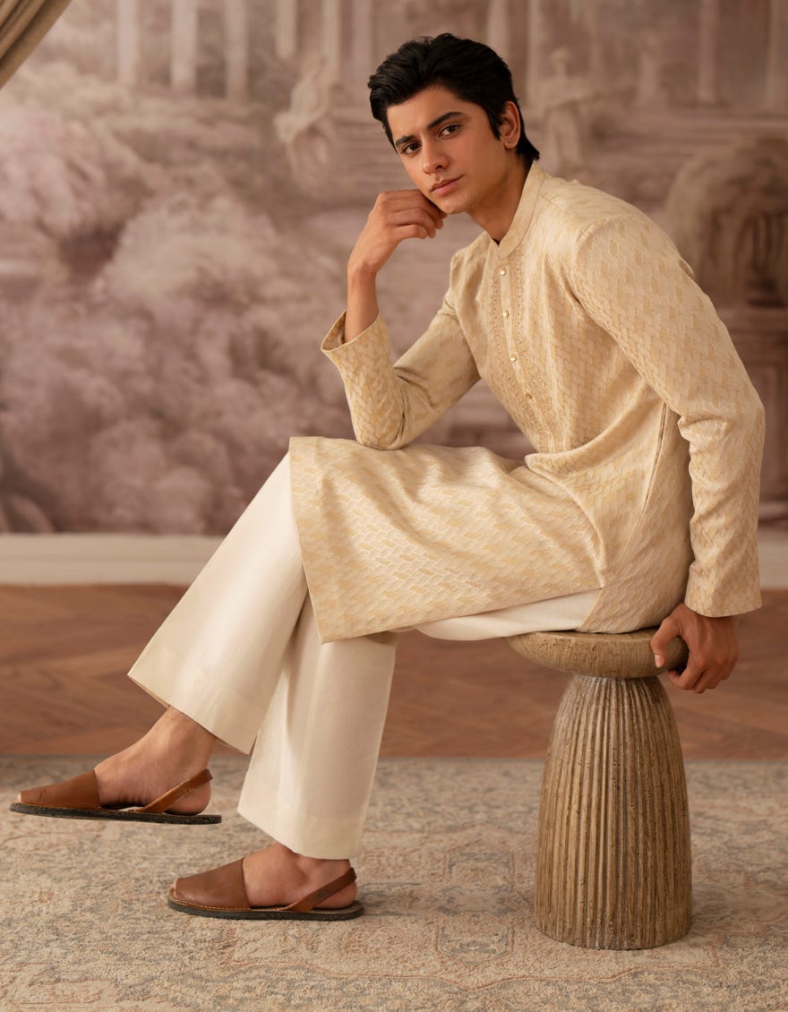 CREAM SPECIAL KURTA