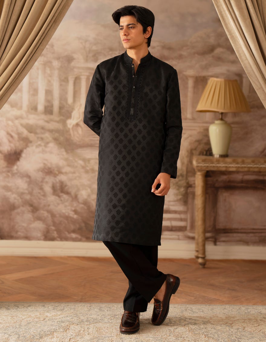 BLACK SPECIAL KURTA