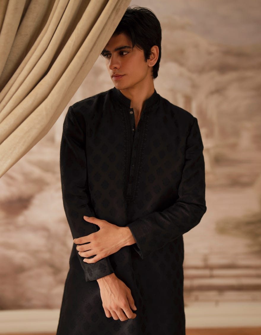 BLACK SPECIAL KURTA