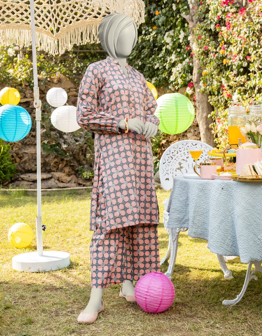 MULTICOLOR LAWN PRINTED KURTA
