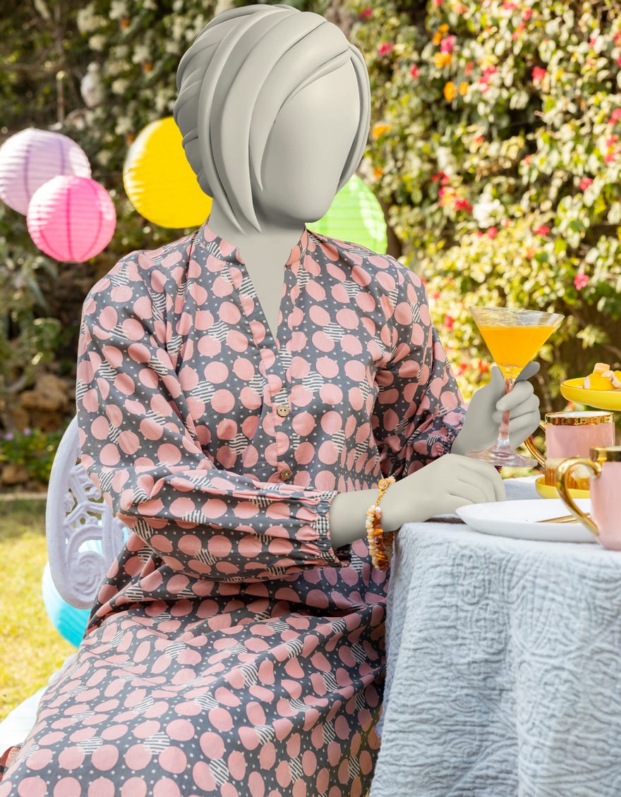MULTICOLOR LAWN PRINTED KURTA