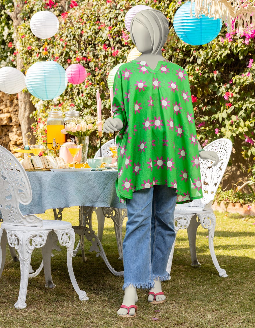 GREEN LAWN PRINTED KURTA