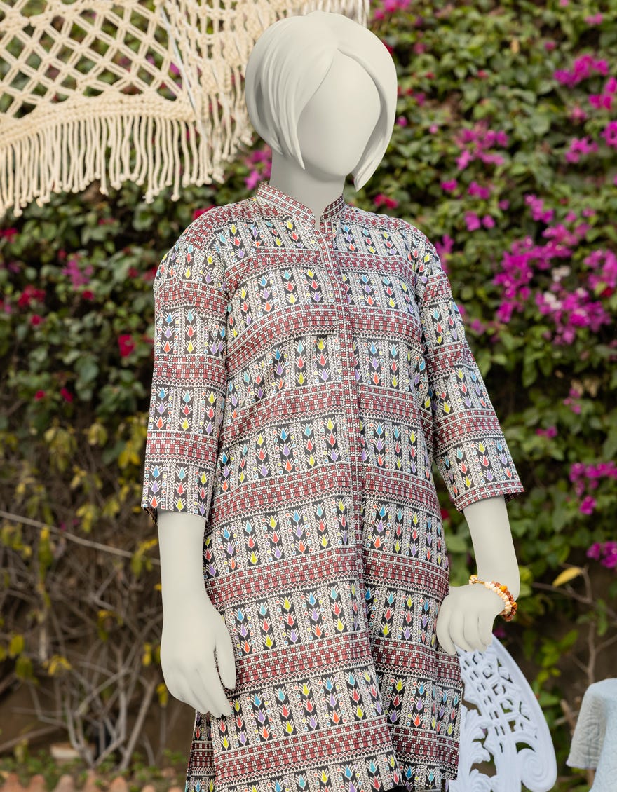 MULTICOLOR LAWN PRINTED KURTA