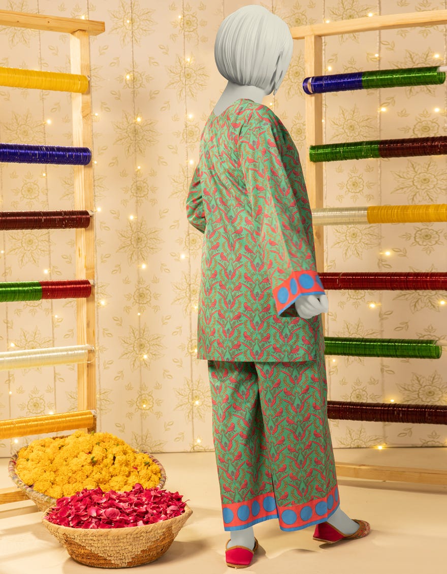 GREEN LAWN PRINTED KURTA