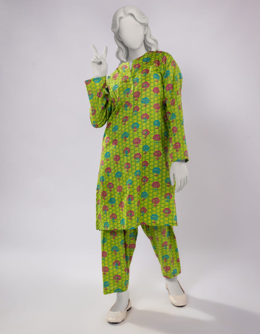 GREEN LAWN PRINTED KURTA