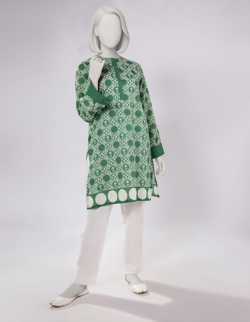 GREEN LAWN DIGITAL PRINTED KURTA
