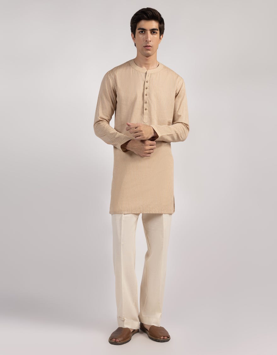 LIGHT BROWN SHORT KURTA