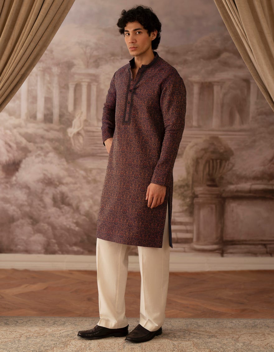 PEACH BLUE SPECIAL KURTA