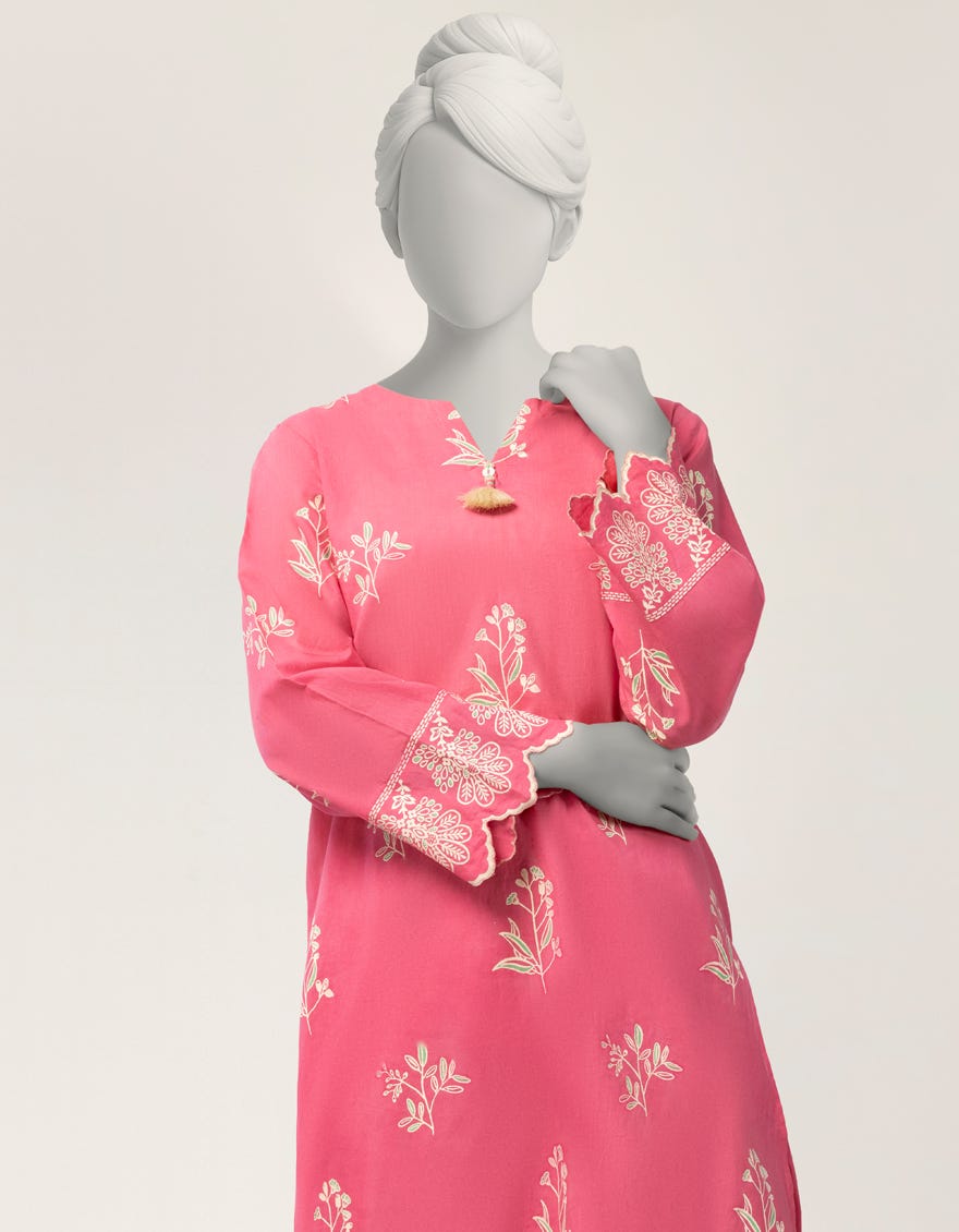 PINK LAWN PRINTED 2PC STITCHED
