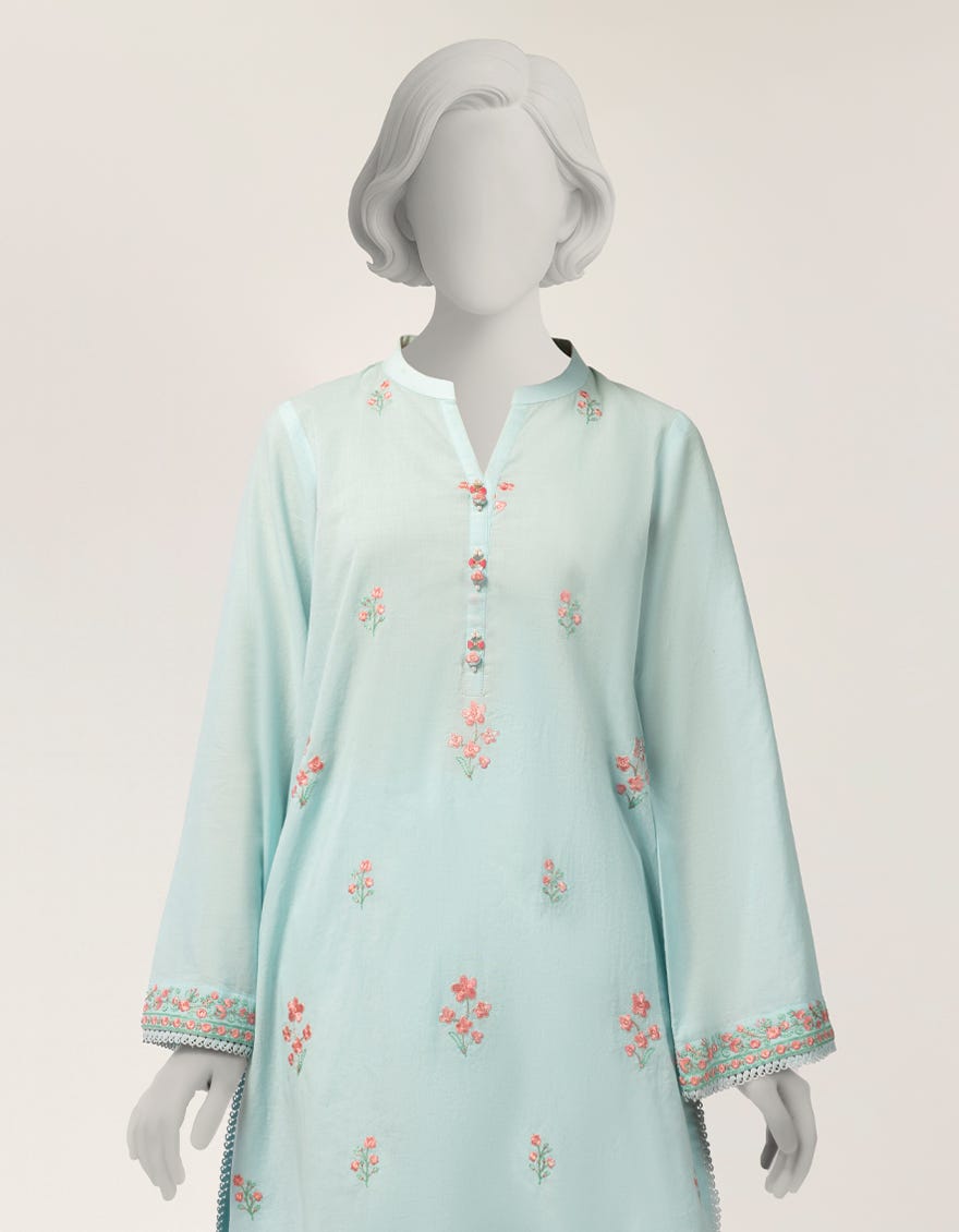 LILAC LAWN EMBROIDERED 2PC STITCHED