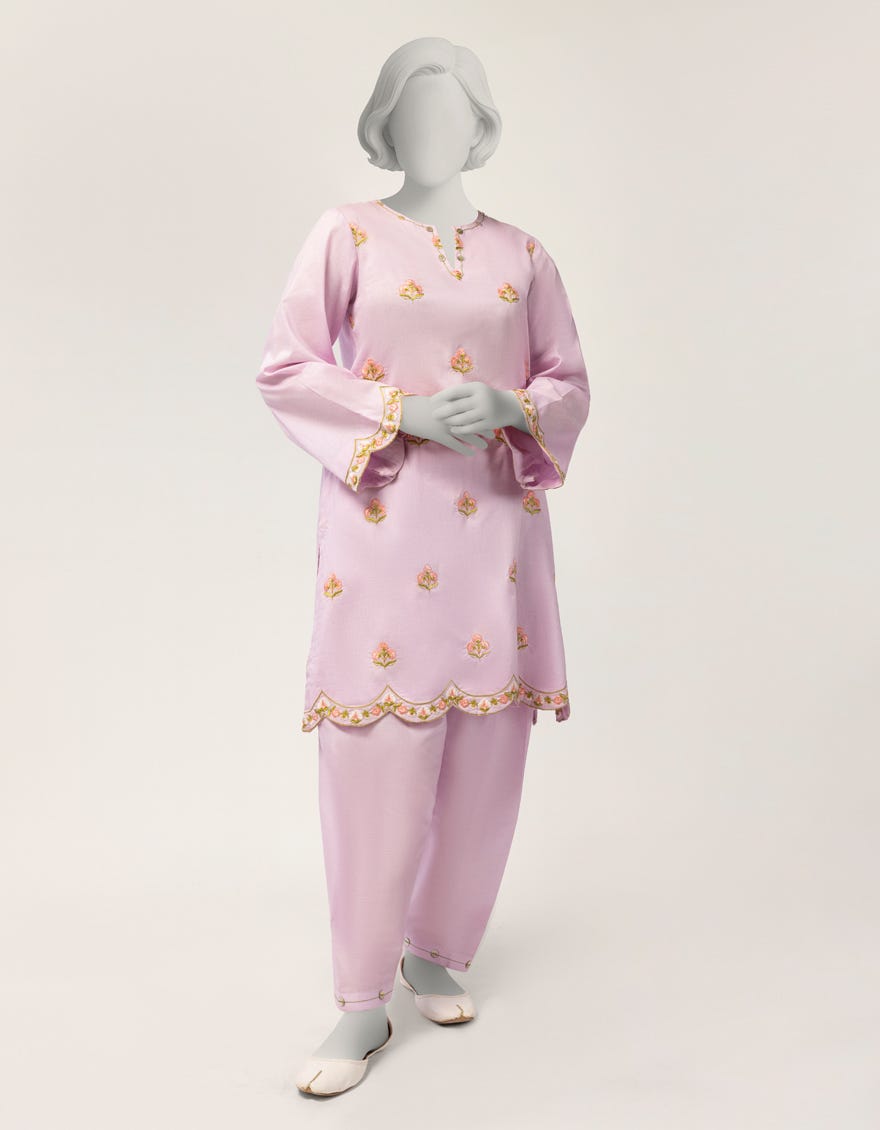 BLUE LAWN EMBROIDERED 2PC STITCHED