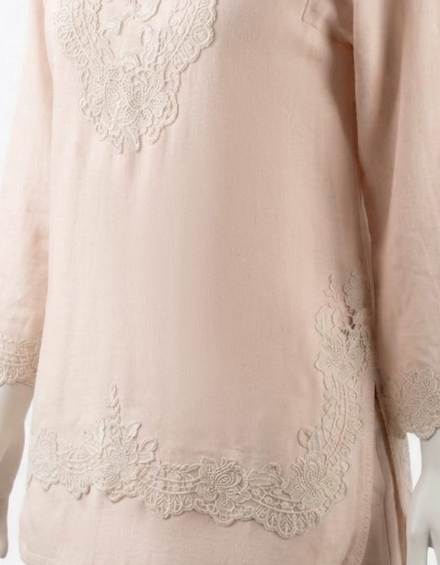 PINK LAWN EMBROIDERED STITCHED 2PC