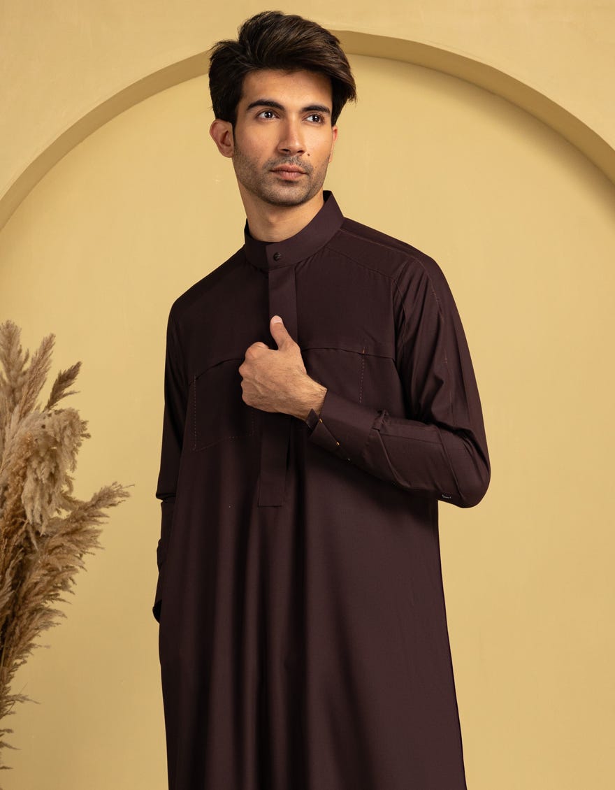 MAROON BLENDED JUBBA|JJJUBBA33138