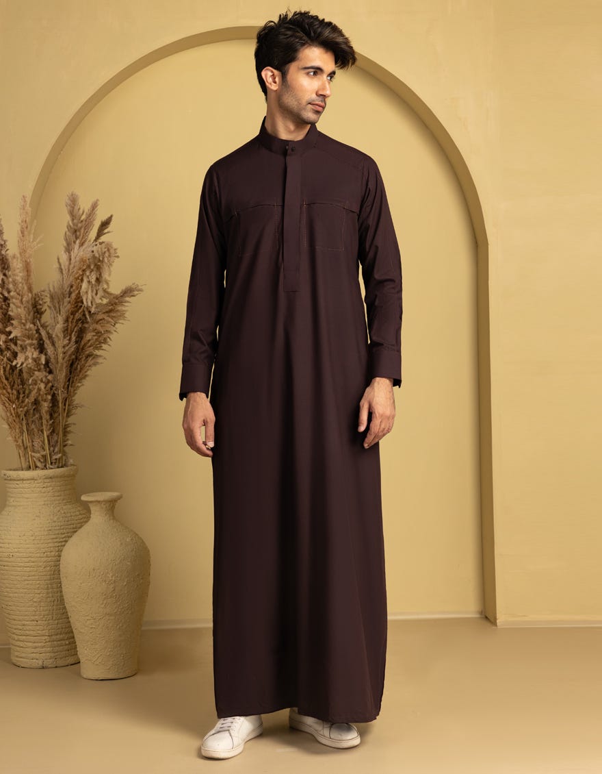 MAROON BLENDED JUBBA|JJJUBBA33138
