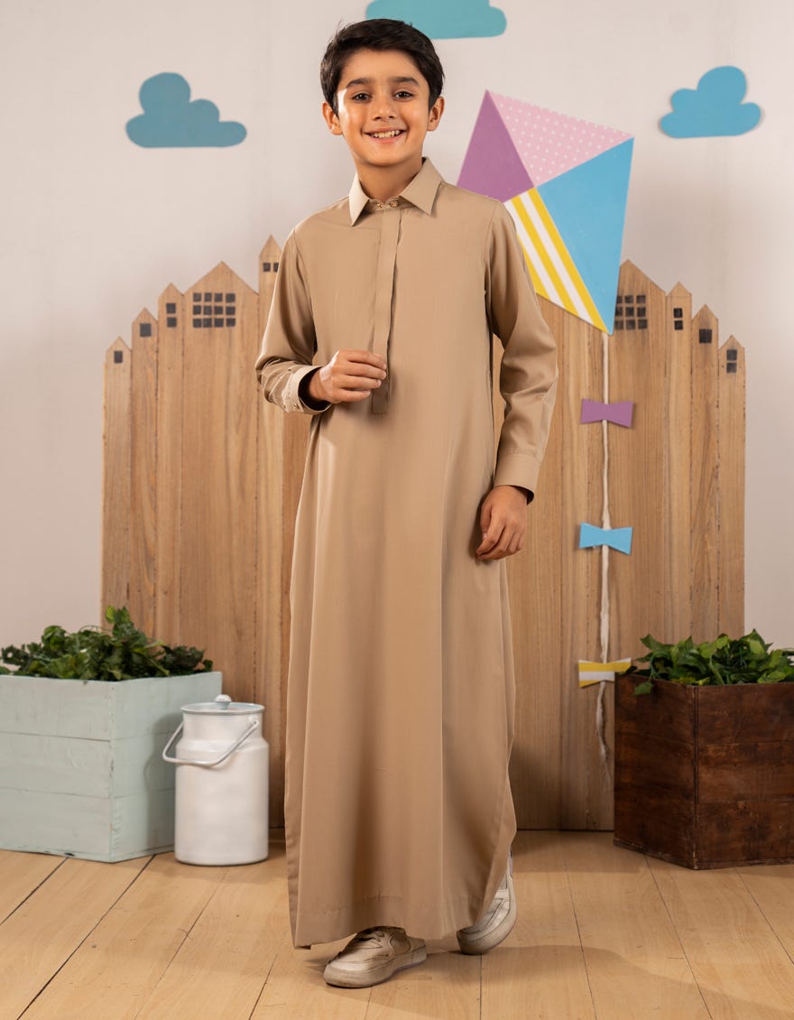 KHAKI PLAIN JUBBA