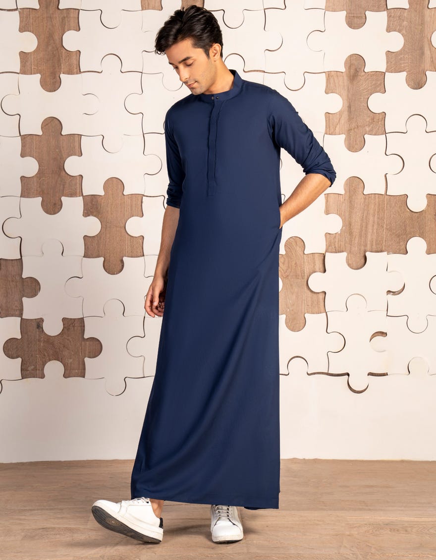 NAVY BLUE BLENDED JUBBA | JT-JUBBA-A-47275