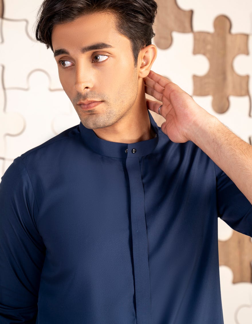 NAVY BLUE BLENDED JUBBA | JT-JUBBA-A-47275