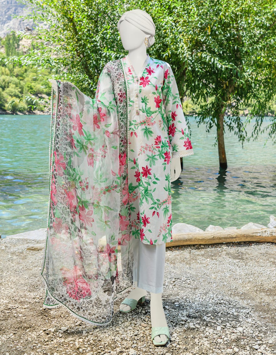 Multicolor Khaddar Unstitched 3 Piece Dress | Jjls-W-Jw-23-1745