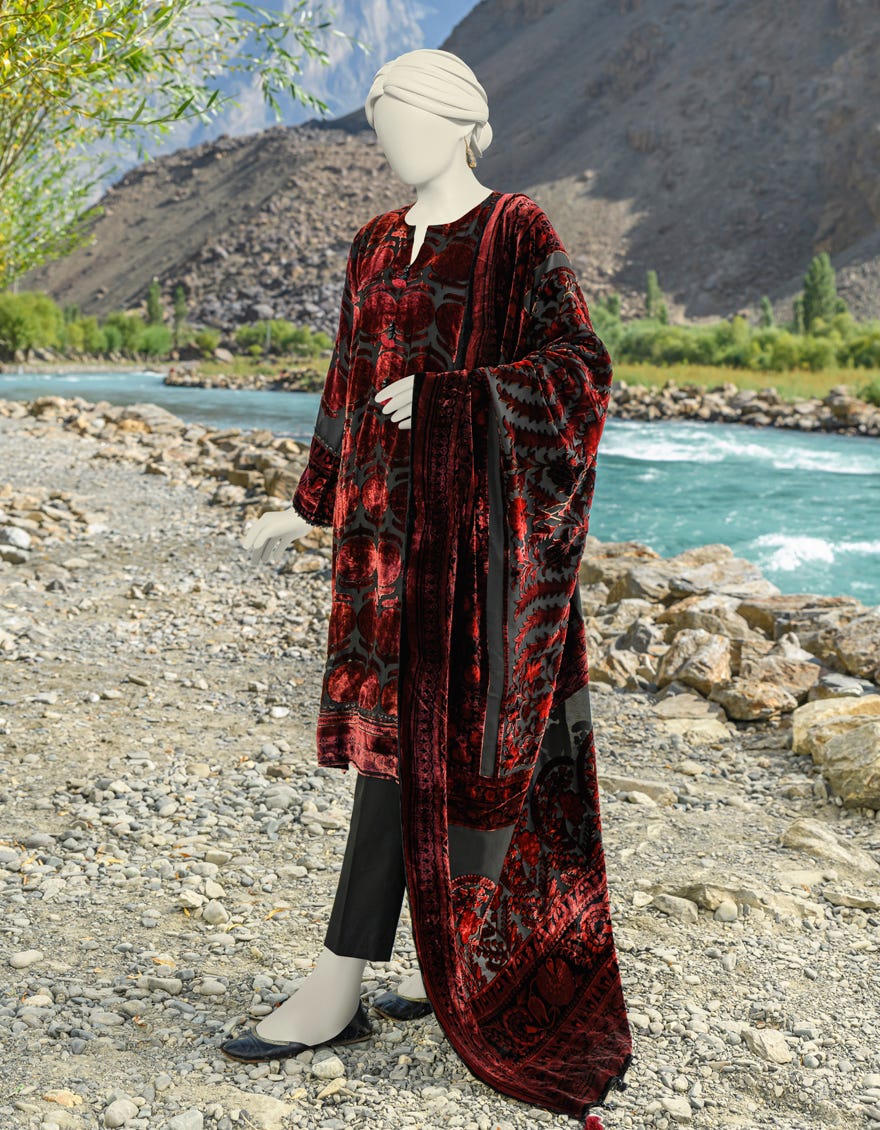 Multicolor Palachi Unstitched 3 Piece Dress | Jjls-W-Jw-23-1753