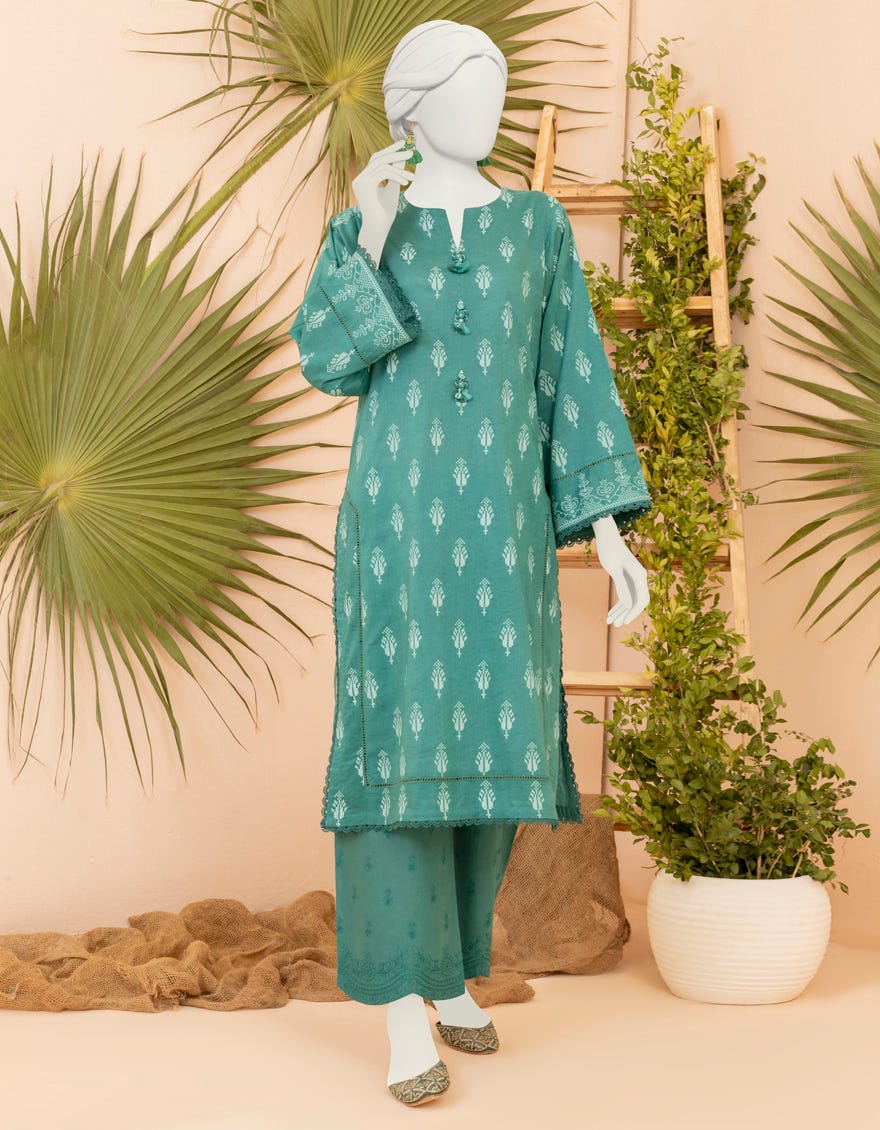 Green Lawn Unstitched 2 Piece Dress | Jjls-S-Jw2-23-2008