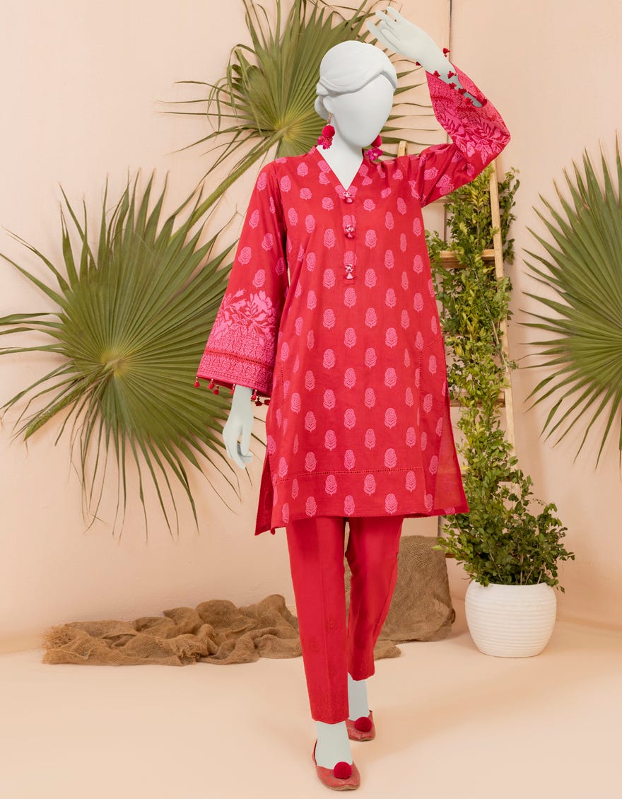 Red Lawn Unstitched 2 Piece Dress | Jjls-S-Jw2-23-2009