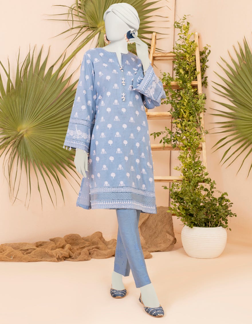 Blue Lawn Unstitched 2 Piece Dress | Jjls-S-Jw2-23-2014