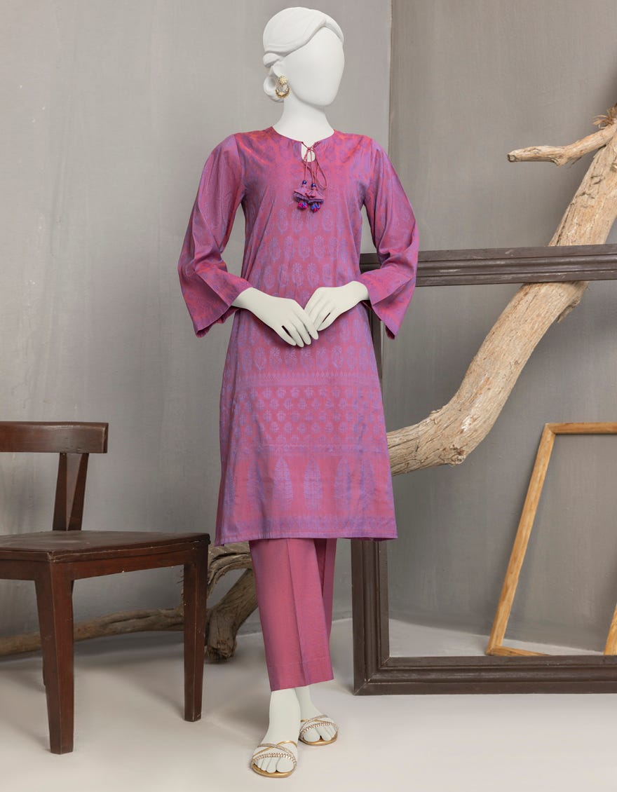 Plum Viscose Unstitched 2 Piece Dress | Jjls-S-Jw2-23-2017