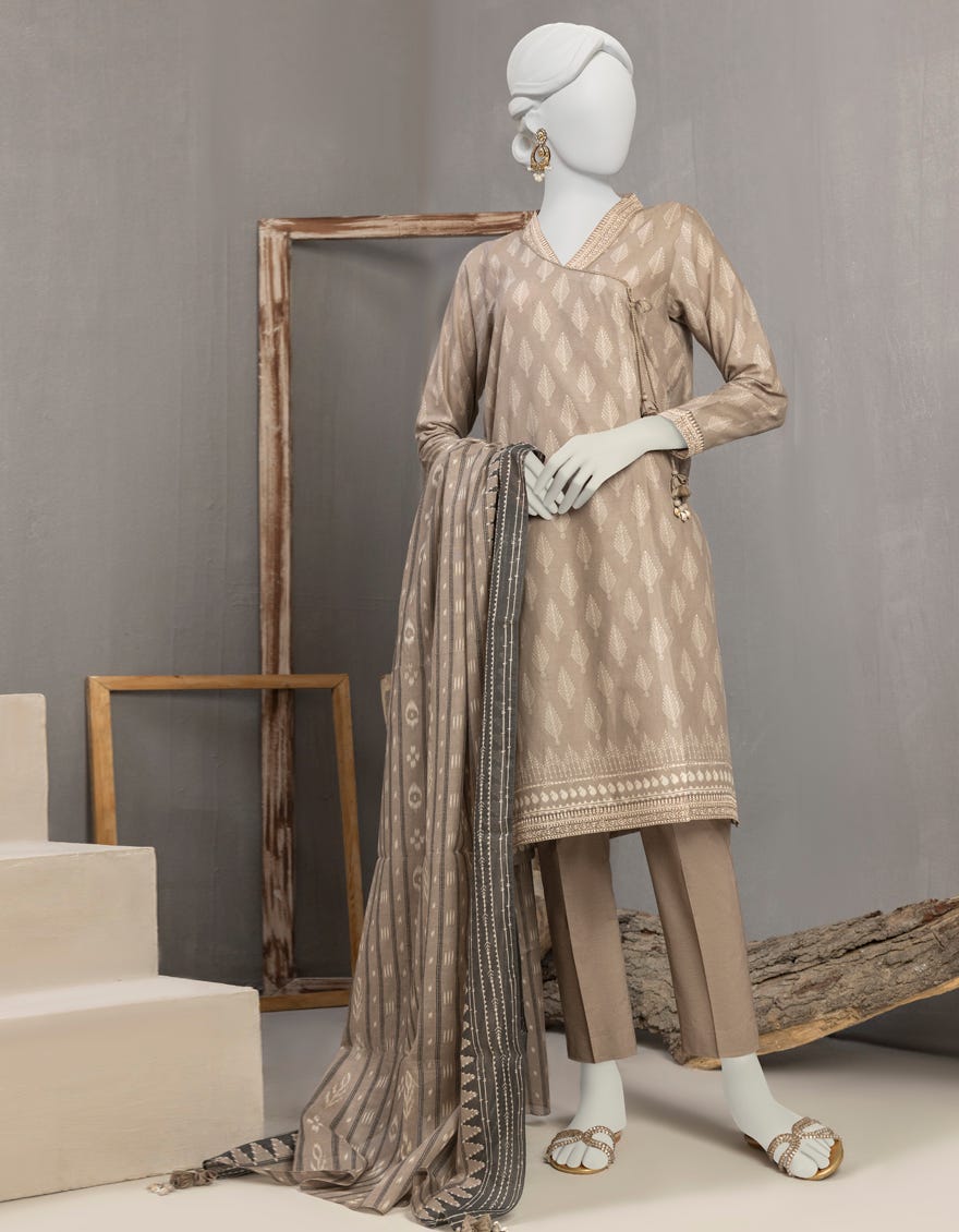Brown Lawn Unstitched 2 Piece Dress | Jjls-S-Jw2-23-7012