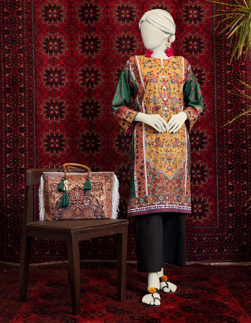 Green Cambric Women's Kurti | Jjlk-W-Jws-23-3021