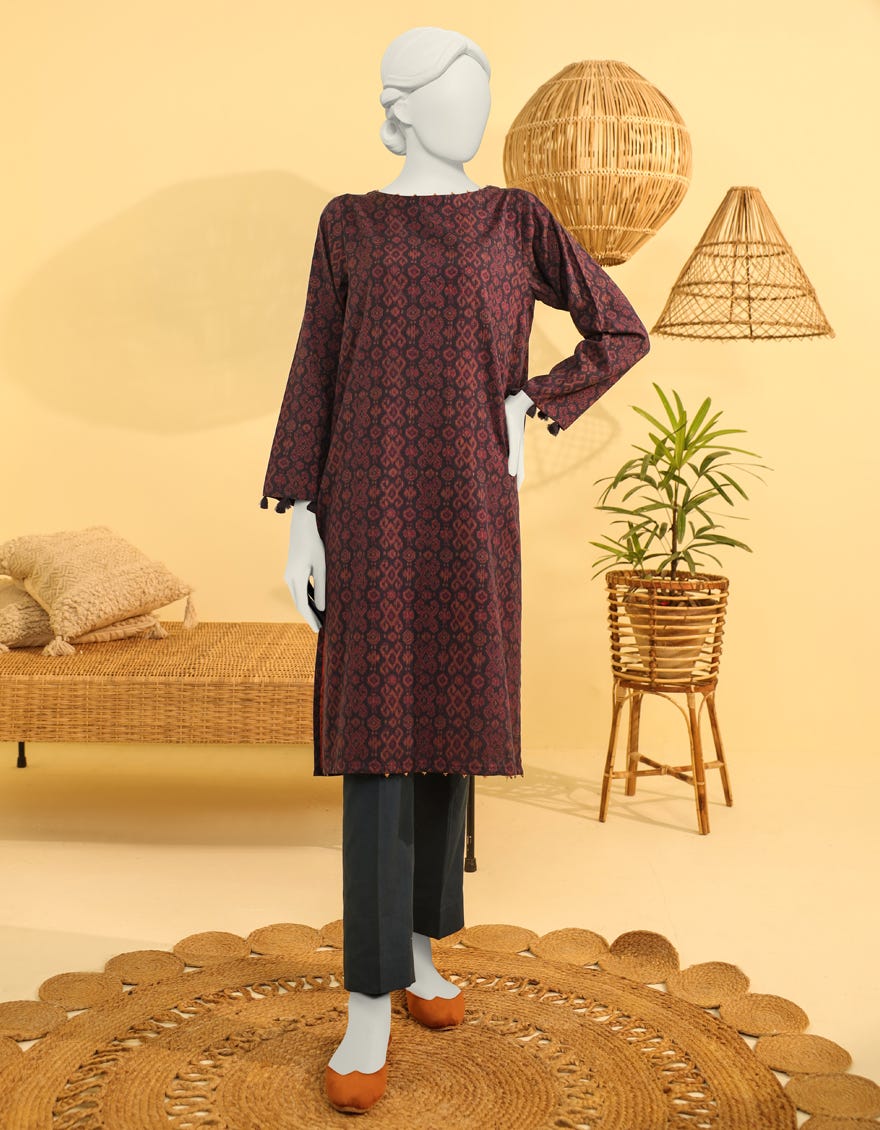 Violet Jacquard Women's Kurti | Jjlk-W-Jws-23-3024