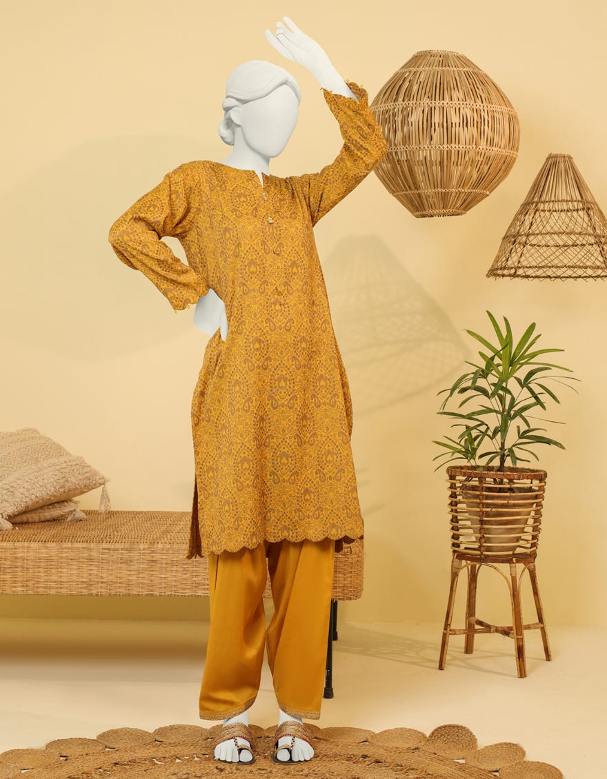 Brown Jacquard Women's Kurti | Jjlk-W-Jws-23-3026