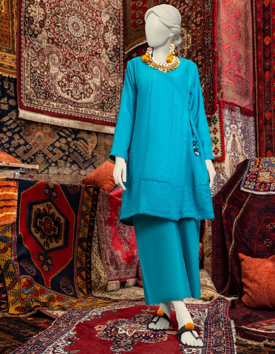 Green Dobby Women's Kurti | Jjlk-W-Jws-23-3040