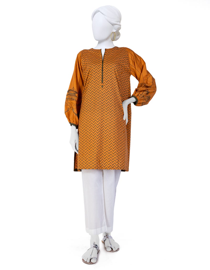 Mustard Cambric Women's Kurti | Jjlk-W-Jws-23-3044