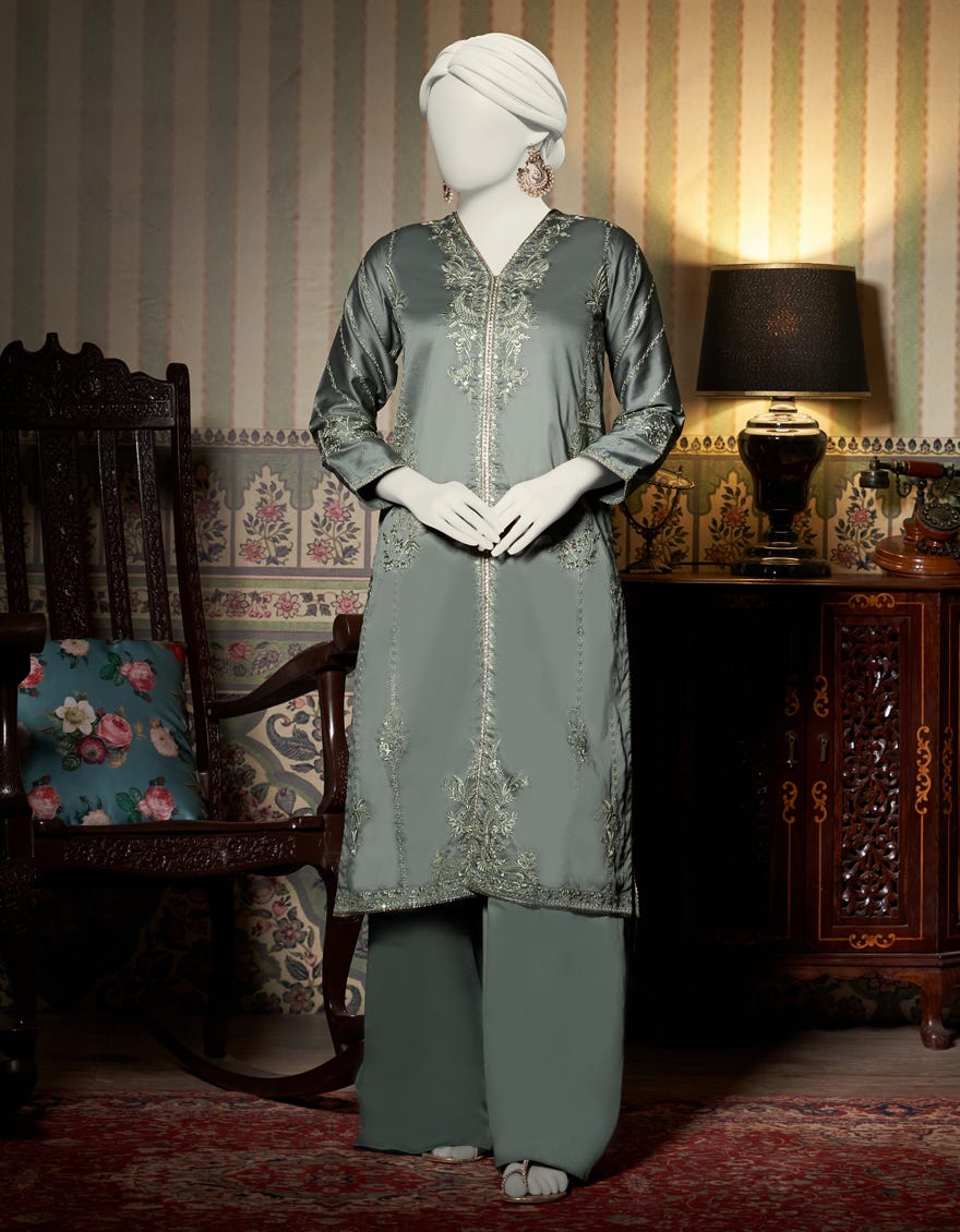 Green Paper Cotton Women's Kurti | Jjlk-W-Jws-23-3056