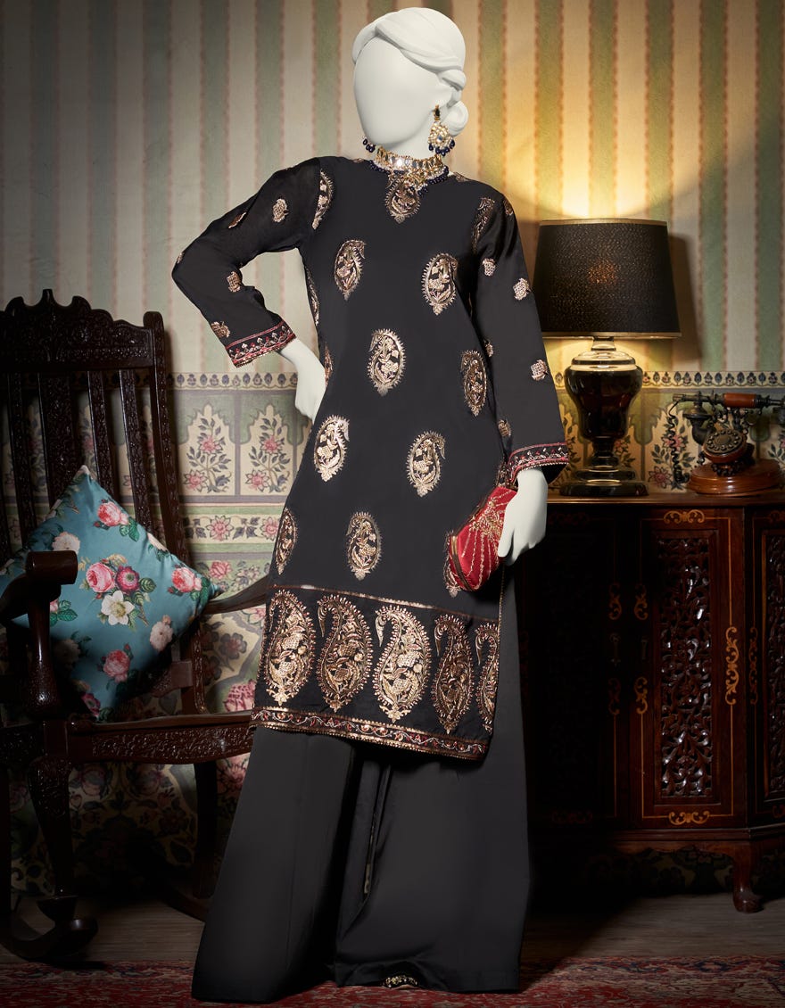 Black Dyed Women's Kurti | Jjlk-W-Jws-23-3057