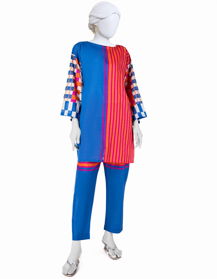 MULTICOLOR CAMBRIC PRINTED KURTI