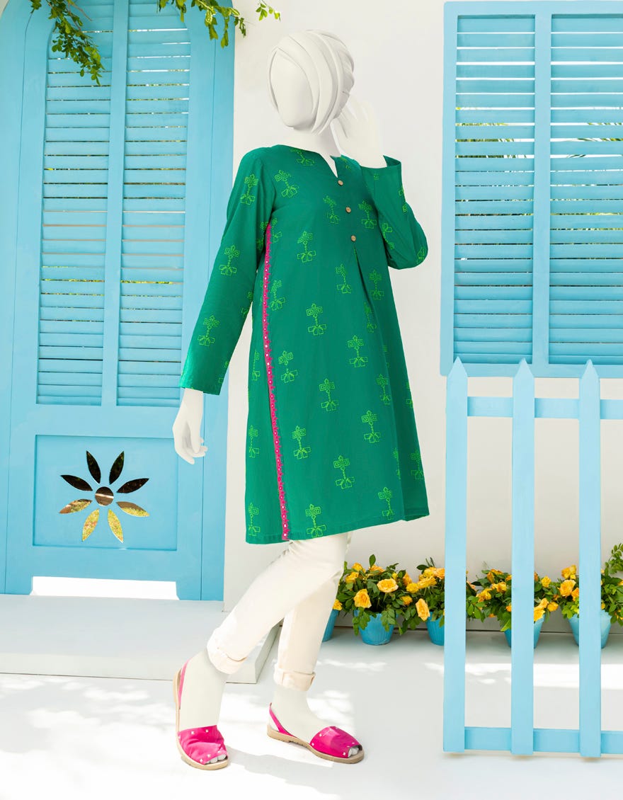 Green Lawn Teens Kurti | Jygk-S-Jwt-23-4006