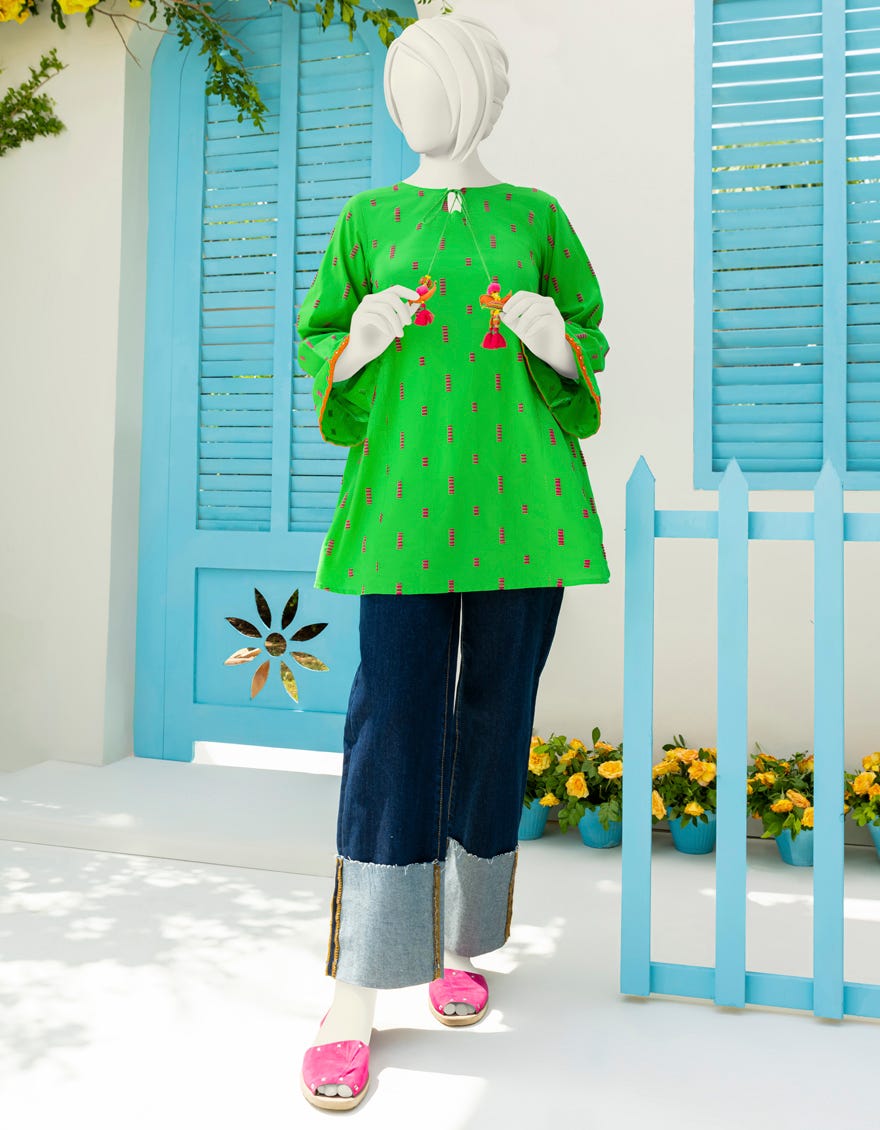Green Teens Kurti | Jygk-S-Jwt-23-4008