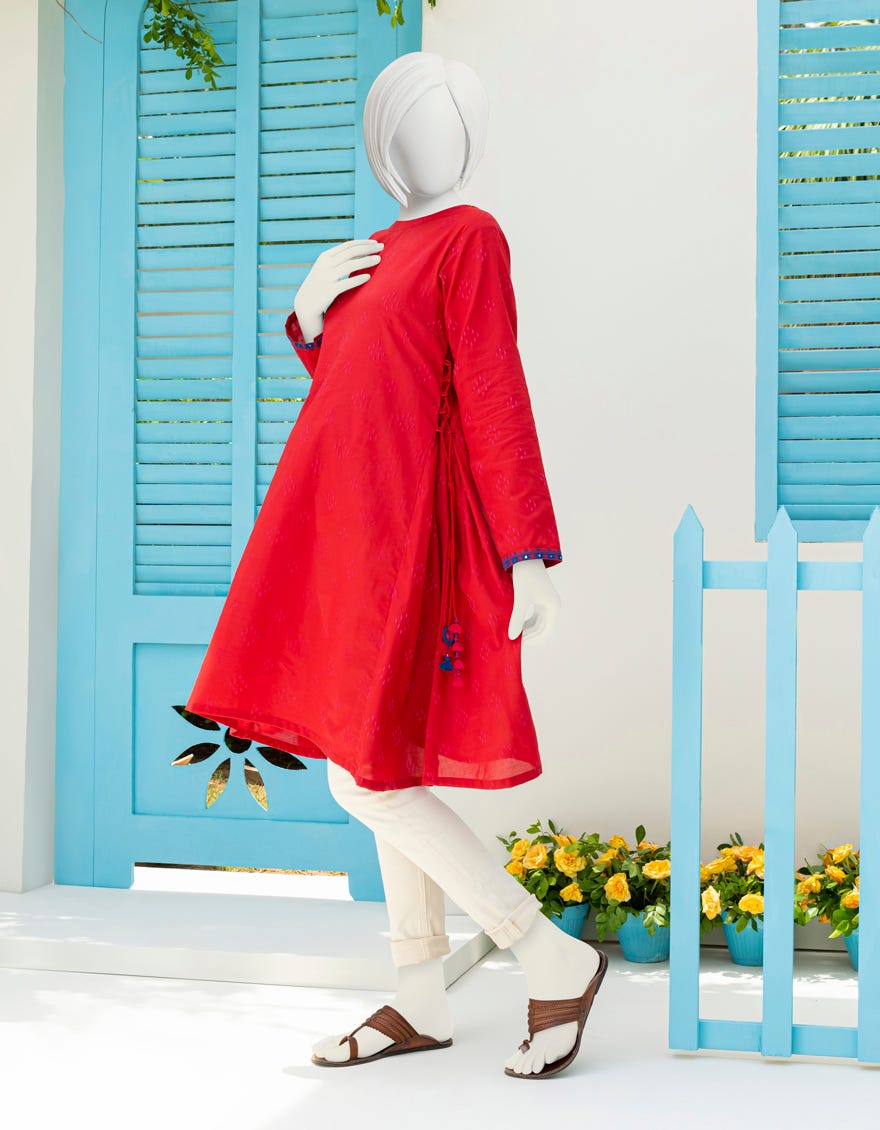 Red Teens Kurti | Jygk-S-Jwt-23-4010