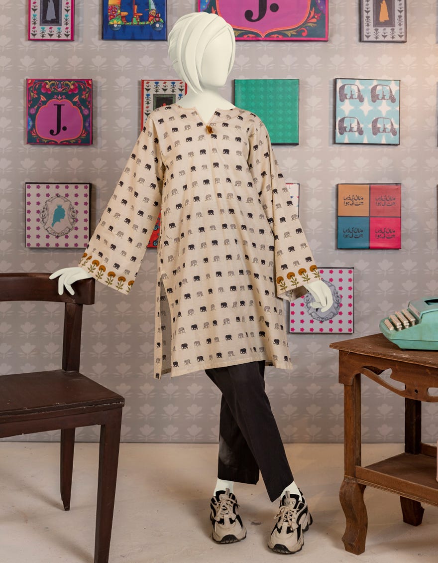 White Cambric Teens Kurti | Jygk-W-Jwt-23-4013