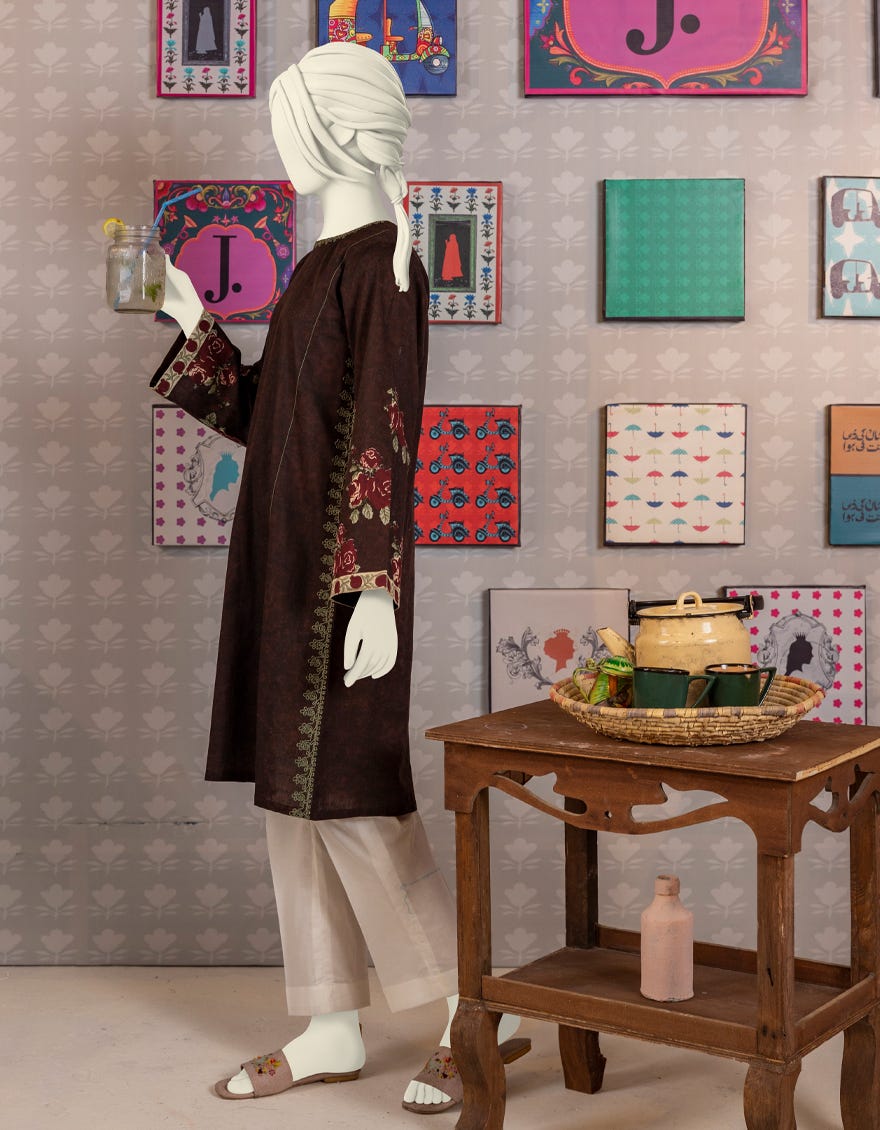 Brown Cambric Teens Kurti | Jygk-W-Jwt-23-4020