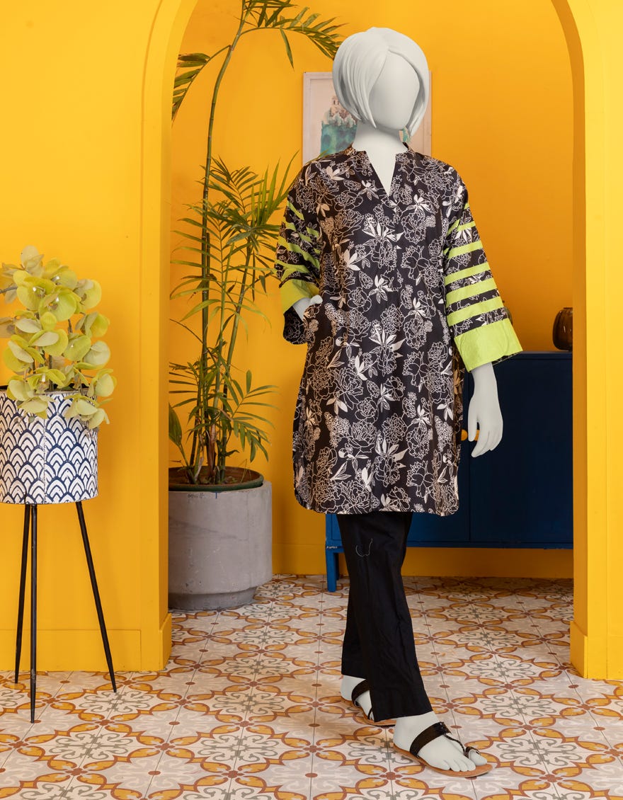 Black Lawn Kurti | Jygk-S-Jwt-24-4001