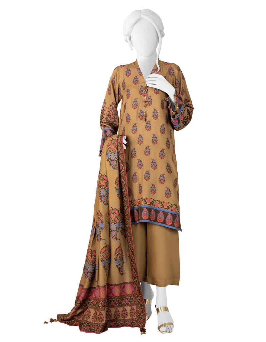 Multicolor Jacquard Unstitched 3 Piece Dress | Jjls-W-Jwu-22-1809