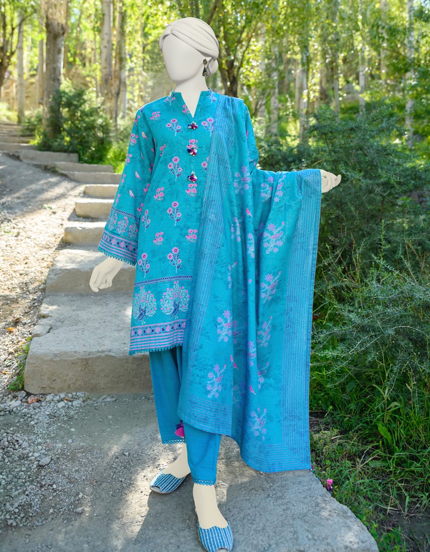 Ferozi Khaddar Unstitched 3 Piece Dress | Jjls-W-Jwu-23-1758