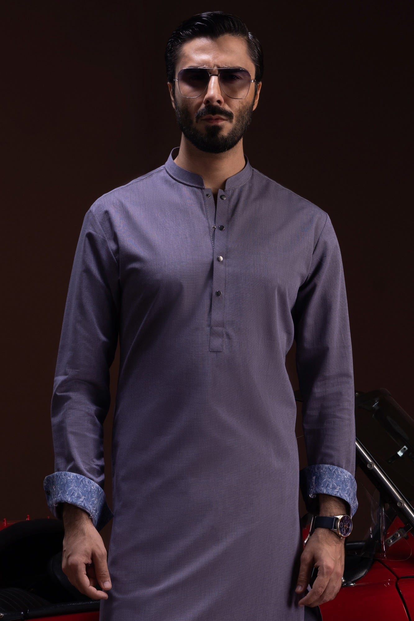 Kenya - Light Orchid Cotton Kameez Shalwar