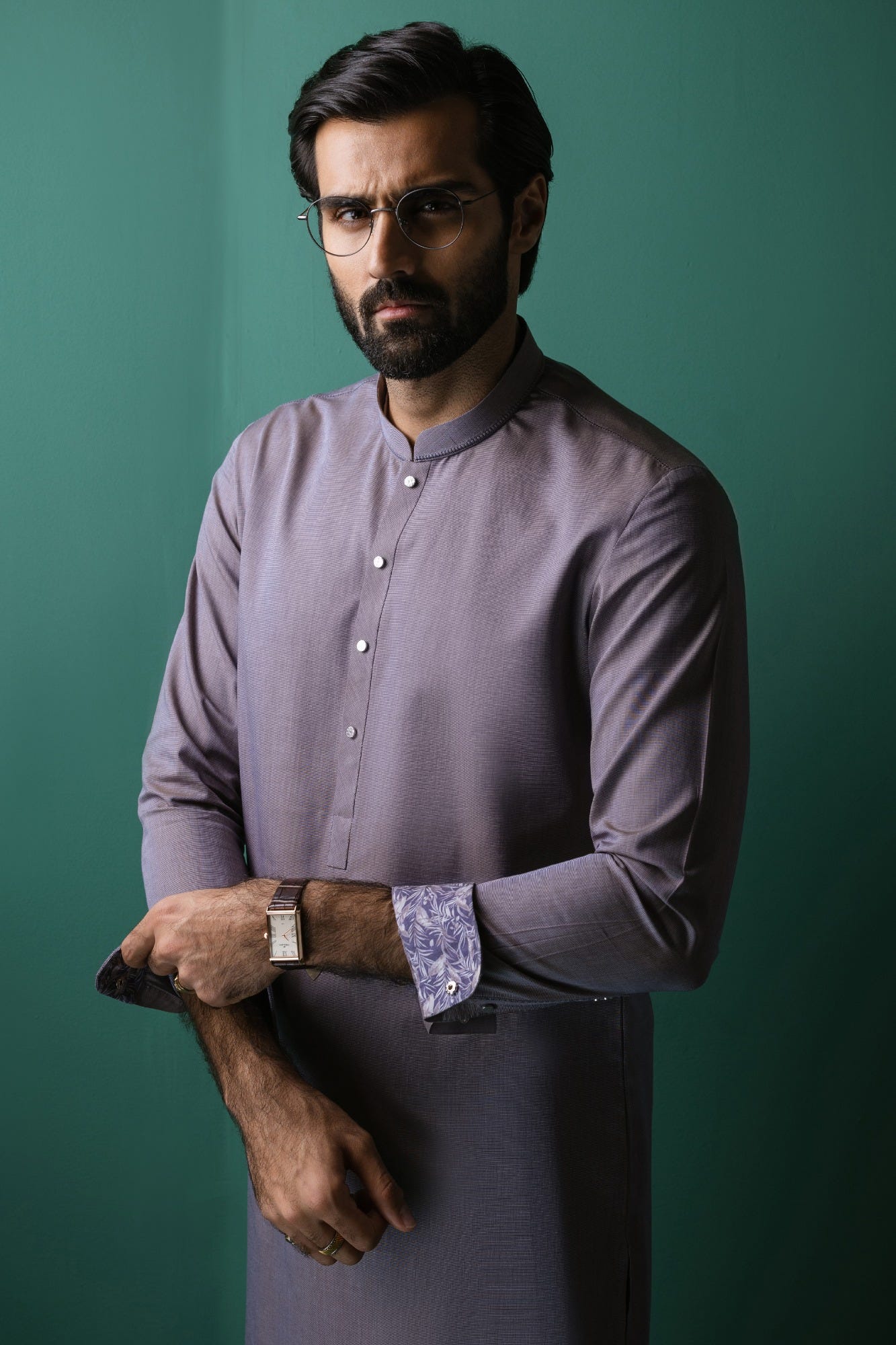 Kenya - Plum Voilet Cotton Kameez Shalwar