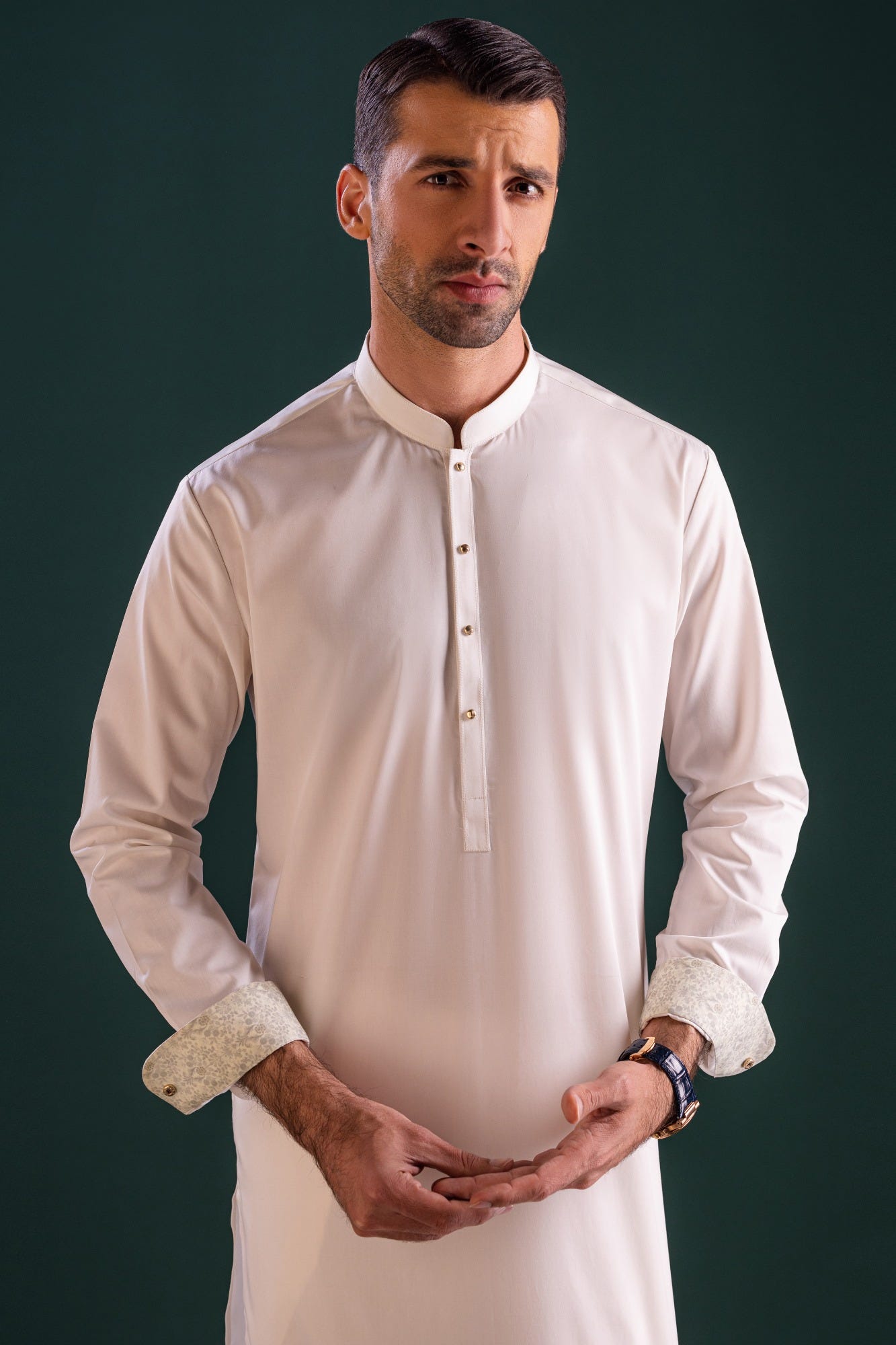 Kingstone - Cream Cotton Kurta Trouser